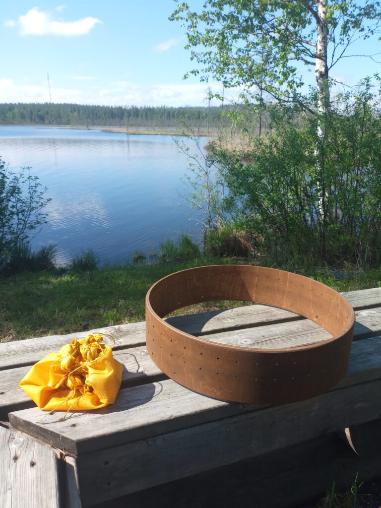 Making the drum.